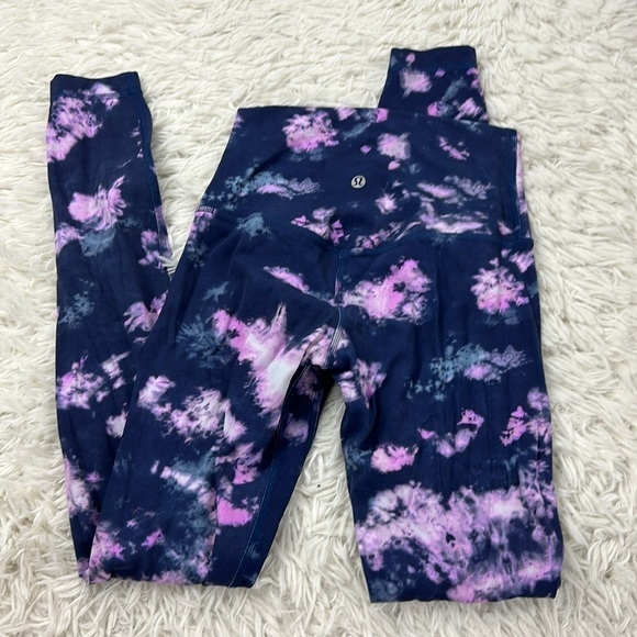 Lululemon Align High-Rise Pant 28" Circulate Tie Dye Mineral Blue Multi - Picture 3 of 4